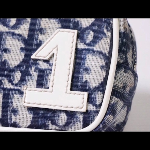 CHRISTIAN DIOR VINTAGE MONOGRAM BLUE TROTTER POUCH - Picture 7 of 13